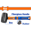 Martillo de Goma 8oz Cabeza de Martillo de Goma. No Produce Chispas. Mango de Fibra Vidrio.