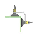 Herramienta de montaje exterior a 90°