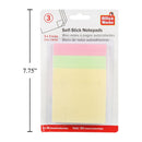 Paquete de 3 notas adhesivas de 3 x 3 " post it