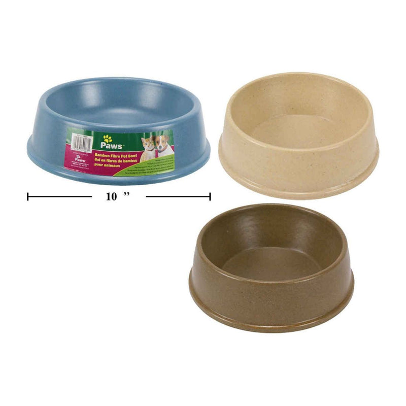 8.5 "Dia.x2.75" H Tazón de mascotas fibra de bambú   (1pza) (Viene en colores variados al azar)