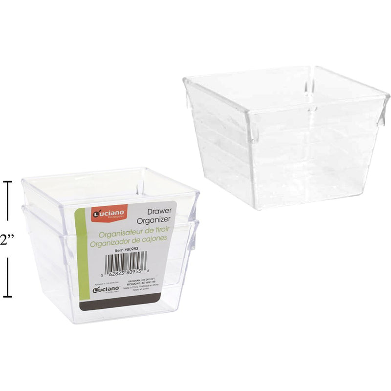Luciano Organizador de cajones transparentes de plástico de 3 "x3" x2 "
