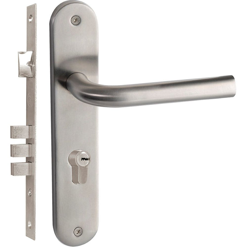 Cerradura embutida entrada manija acero inox Chatel placa llave estándar entrada Lock