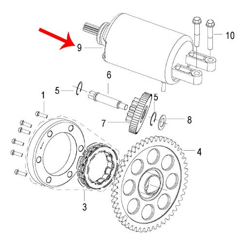 Motor de arranque (ZAFFERANO250)