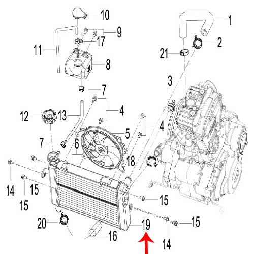 Radiador sin ventilador (TNT25)