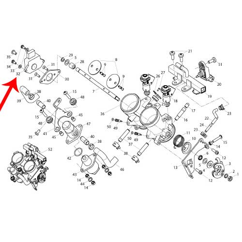 Sensor de posicion del acelerador (TRK502X / TNT600 / 752S / 302S / LEONCINO500)