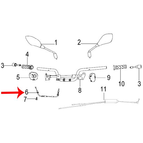 Cable del acelerador (ZAFFERANO250)