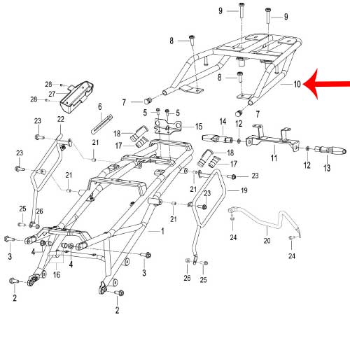 Parrilla trasera (TRK502X)