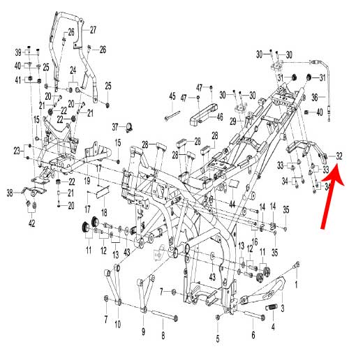 Soporte del guardabarros trasero (TRK251)