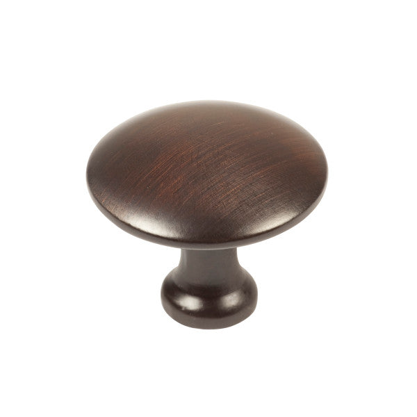 Manigueta tirador redondo de 1-1/4" de bronce para gabinetes