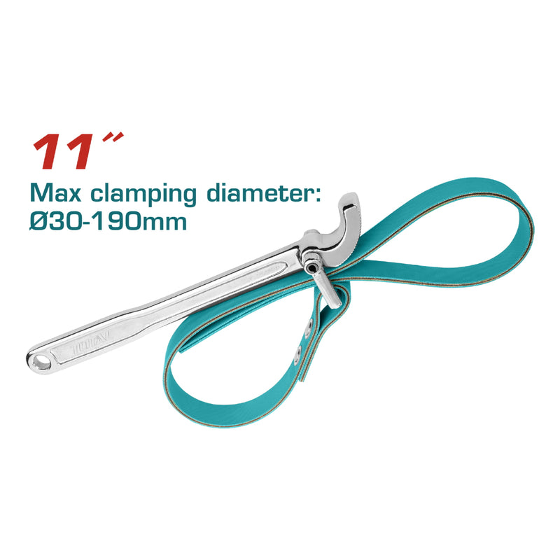 Llave de correa para filtro de aceite 11"(820 mm). Sujección (30mm-190mm)