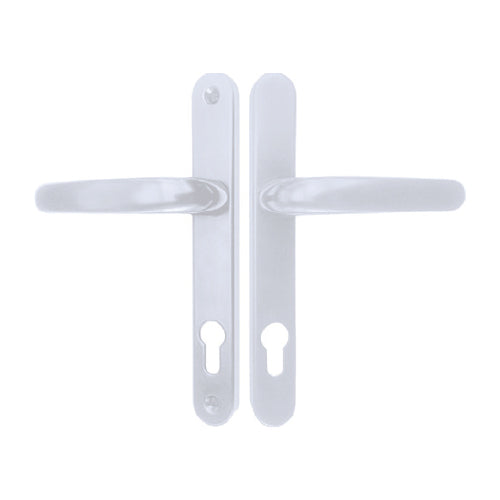 Par de manillas CC 66mm para cilindro europeo y cerradura. Para cerraduras US047 Blanco