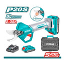 Tijera de Podar Inalámbrica 20V.Motor sin escobillas.25 mm (Batería 2.0Ah, cargador y maletín)