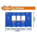 Armario Gabinete para Herramientas. 3300x472x1925mm. 8 piezas. Ideal en taller o bodega.