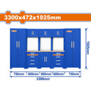 Armario Gabinete para Herramientas. 3300x472x1925mm. 8 piezas. Ideal en taller o bodega.