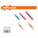 Conectores termoencojibles Termorretráctiles en forma de tubo. Colores surtidos. Set de 80 piezas. Fundas. cable electrico