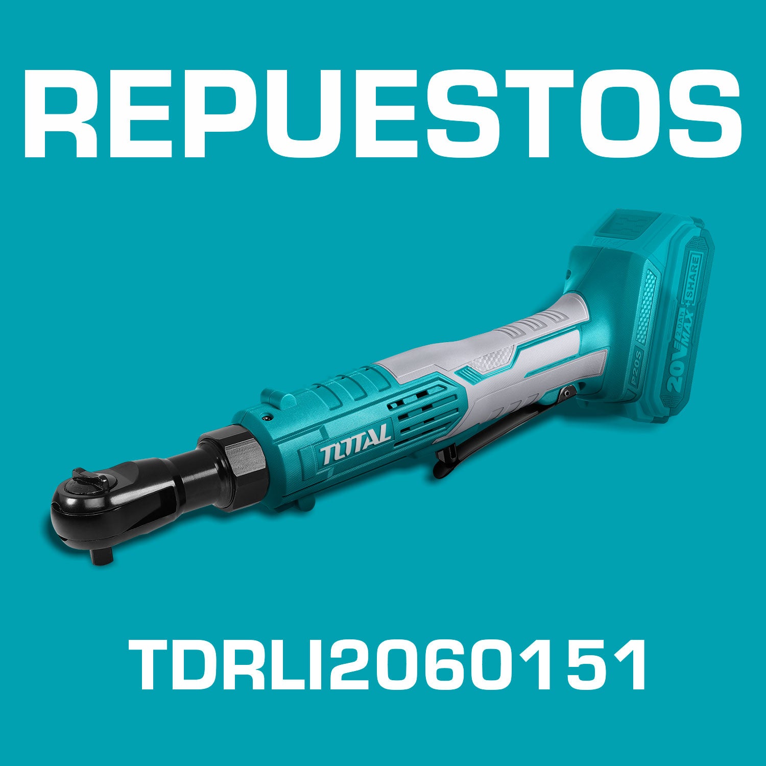 Repuestos Ratchet Inalámbrico 20V de 3/8" 65Nm. Codigo TDRLI2060151