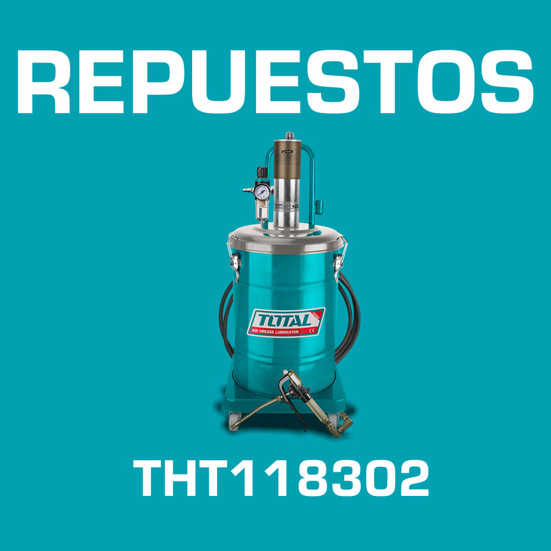 Repuestos Engrasador lubricador de grasa neumatico de 30L. Codigo THT118302