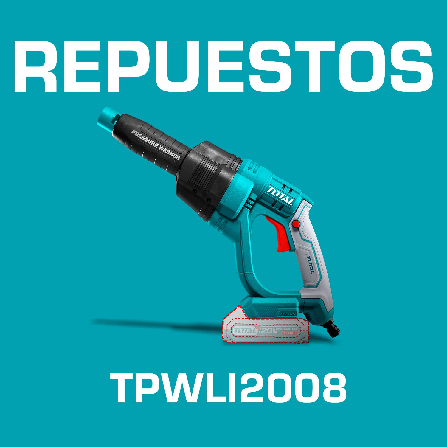 Repuestos Hidrolavadora inalámbrica 20V. Codigo TPWLI2008