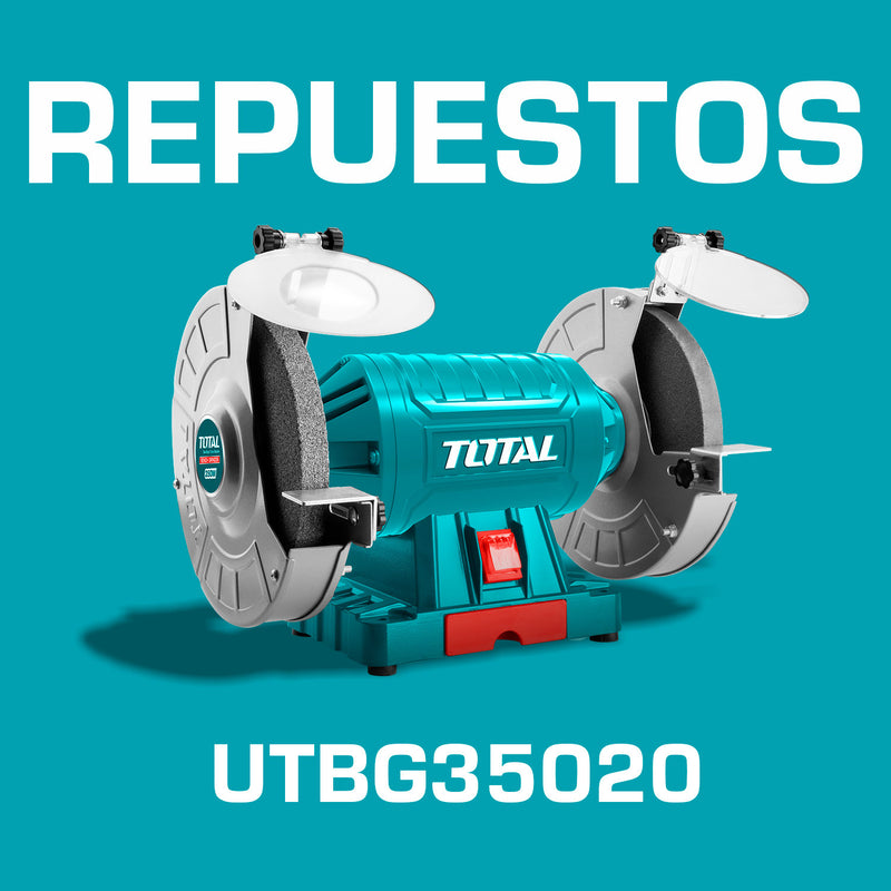 Repuestos Esmeril de banco 350W Diametro 200 mm (8") 3450rpm. Codigo UTBG35020