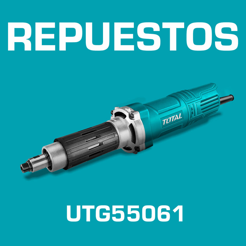 Repuestos Mototool Esmeril Recto, boquilla: 1/4" 550W. Codigo UTG55061