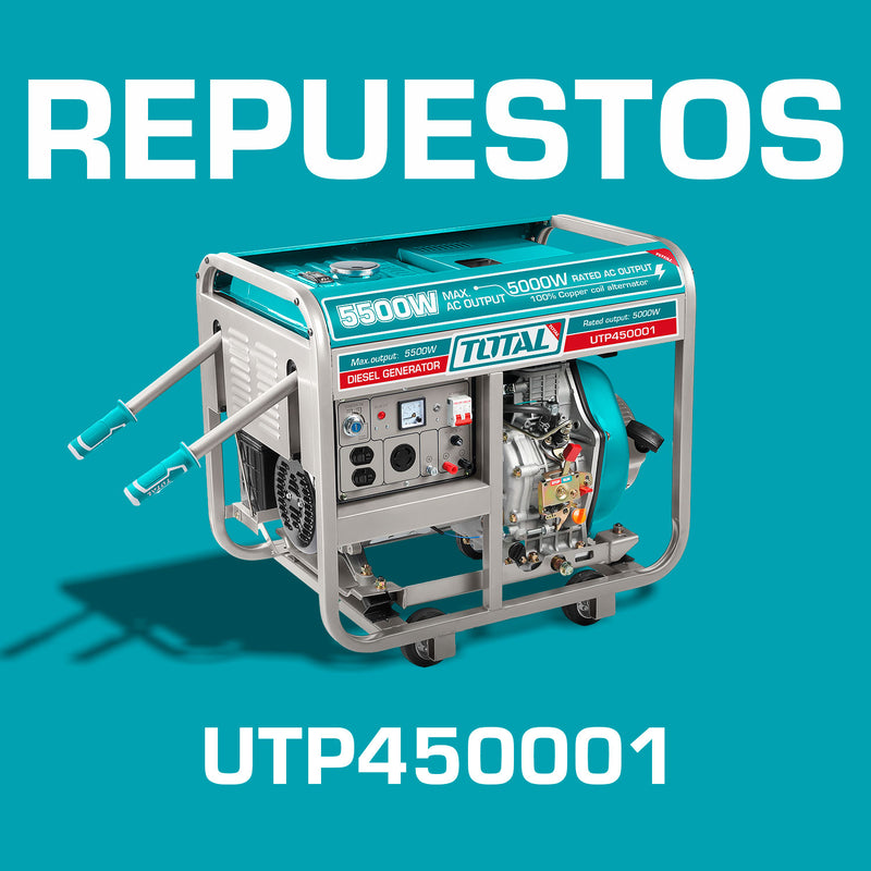 Repuestos Generador Diésel Monofásico de 9.0 HP. Codigo UTP450001