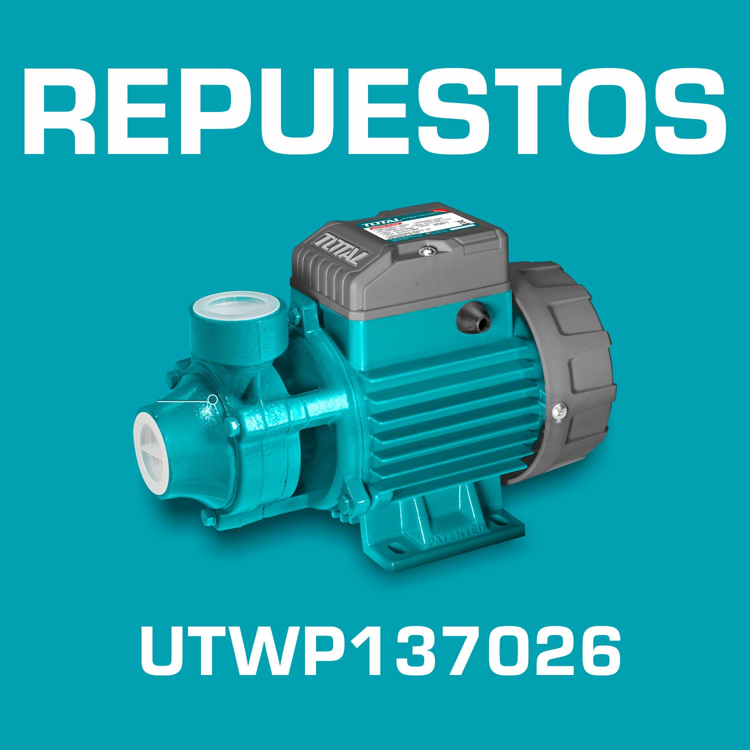 Repuestos Bomba de agua Periférica de Alto Rendimiento 370W 0.5HP Voltaje: 110-120V. Código UTWP137026