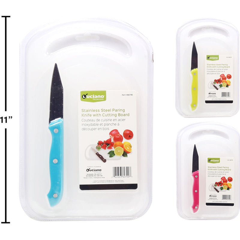 Tabla de cortar Luciano con cuchillo de cocina(Viene en colores variados al azar)