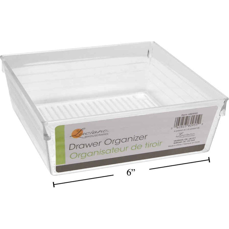 Luciano Organizador de cajones transparentes de plástico de 6 "x6" x2 "