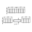 Pin doble de descanso para repisas.
