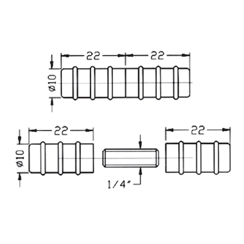 Pin doble de descanso para repisas.