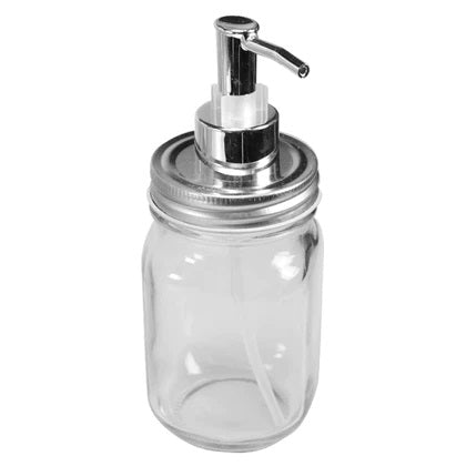 Dispensador de jabón Luciano Mason Jar, vidrio, 7,7 cm de diámetro. x 18,7 cm