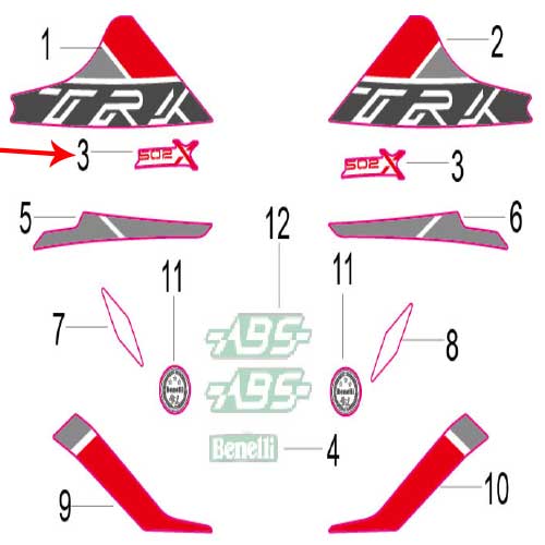 Calcomania 502X (TRK502X)