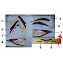 Calcomania TX200 covertor lateral trasero derecho (TX200)