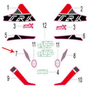 Calcomania placa decorativa frontal izquierda (TRK502X)