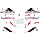 Calcomania placa decorativa frontal derecha (TRK502X)