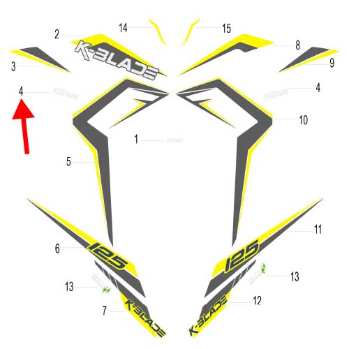 Calcomania Keeway (K-BLADE125)