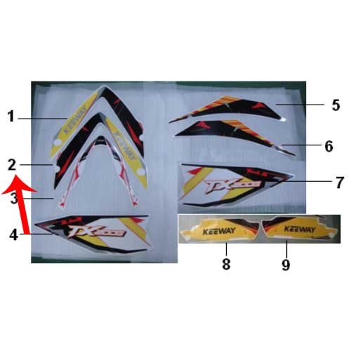 Calcomania I covertor lateral izquierdo (TX200)