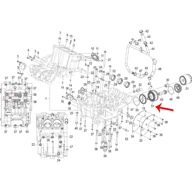 Radiadior de aceite (LEONCINO500 / TRK502X)
