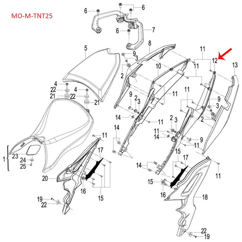 Covertor trasero inferior izquierdo (TNT25)