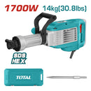 Demoledor SDS HEX 1700W 110V-120V~60Hz 1900Bmp 50J Incluye 1 Cincel. Demoledora picadora