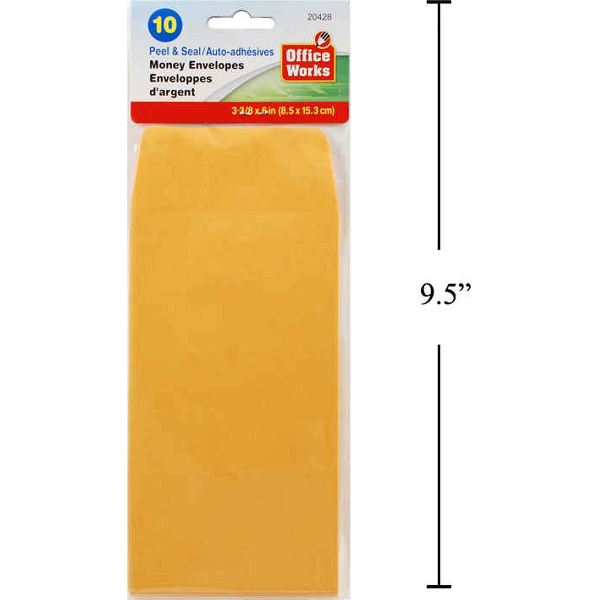 Sobre para billetes de 10 piezas pelar y sellar