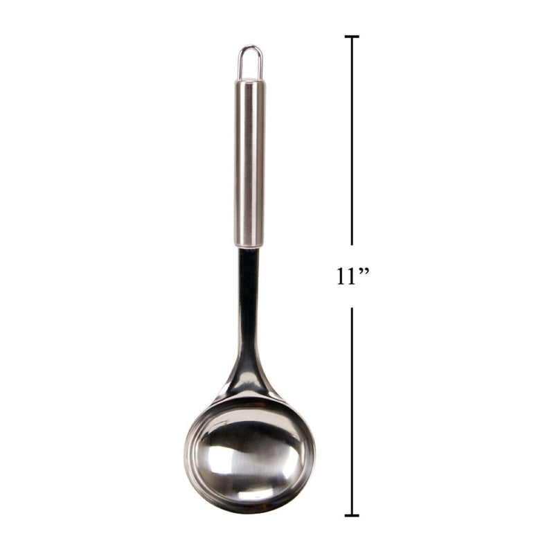 Cucharón para sopa Luciano de 12 ", acero inoxidable, etiqueta colgante