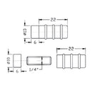 Pin sencillo de descanso para repisas.