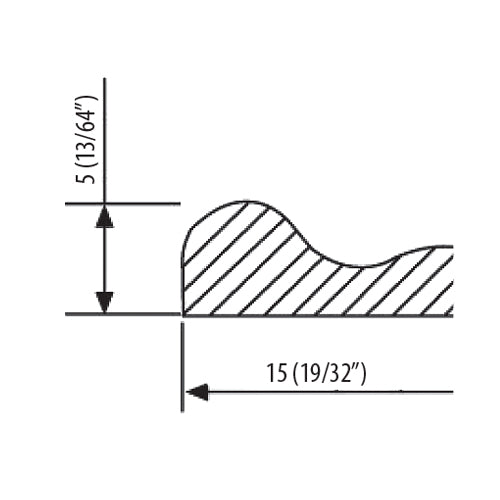 Platina decorativa satinada. (Largo 3 Mts.)