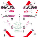 Calcomania placa decorativa frontal izquierda (TRK502X)