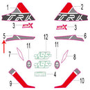 Calcomania placa decorativa frontal derecha (TRK502X)