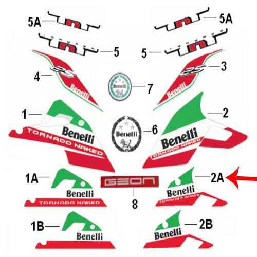 Calcomania del panel inferior izquierdo (TNT25)