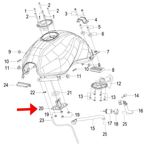 Sensor de nivel de combustible (302S) (CODIGO NUEVO MO-REP-50800P100000)