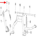 Tornillo del caballete lateral (K-BLADE125 / ZAFFERANO250)
