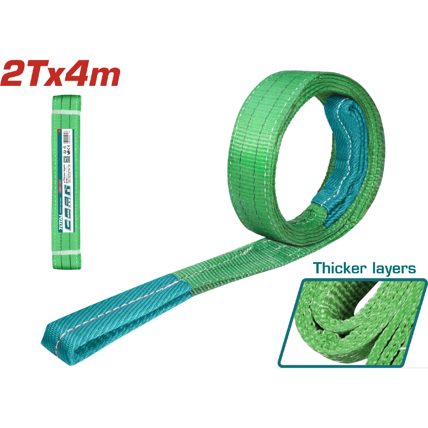 Eslinga ojo-ojo 2T x 4m. Ancho 60 mm